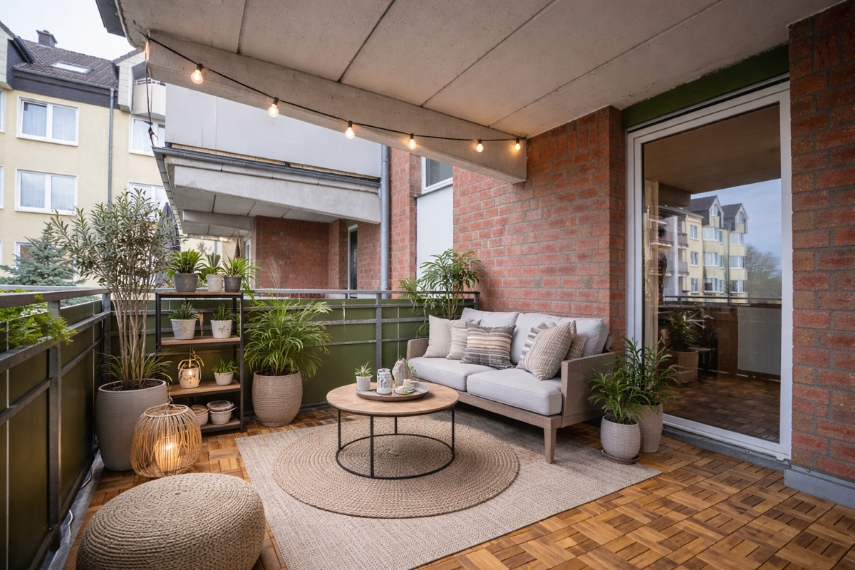 Balkon- Möblierungsvorschlag