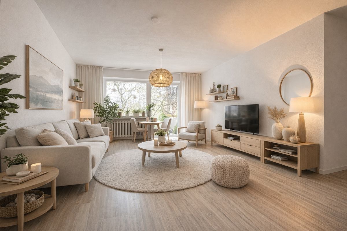 Wohnzimmer- Möblierungsvorschlag