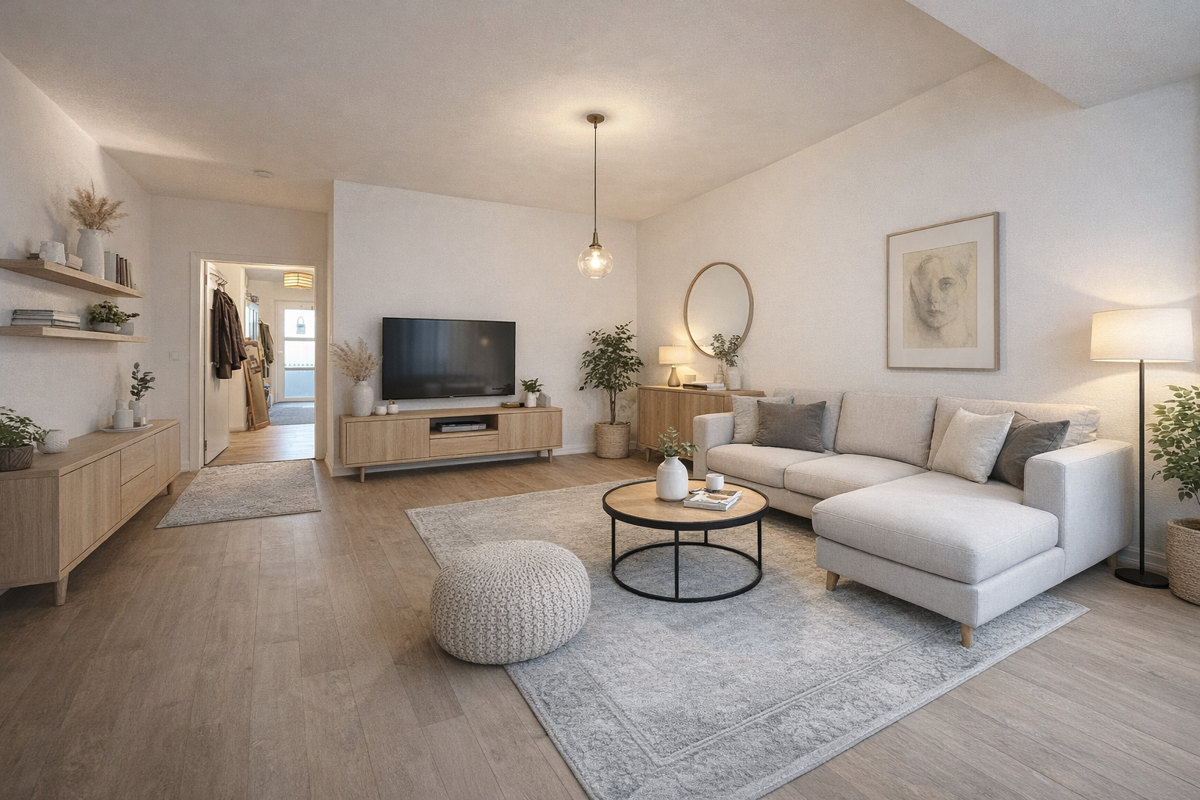 Wohn-/ Schlafzimmer- Möblierungsvorschlag