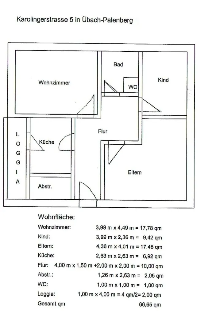 Immobilienangebot - Übach-Palenberg - Alle - Bezugsfreie 3-Zimmer-Erdgeschosswohnung mit Balkon in ruhiger Wohnlage