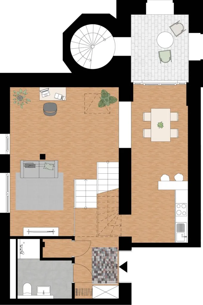 Immobilienangebot - Aachen / Laurensberg - Alle - Exklusives, saniertes Penthouse mit Wintergarten und Einbauküche