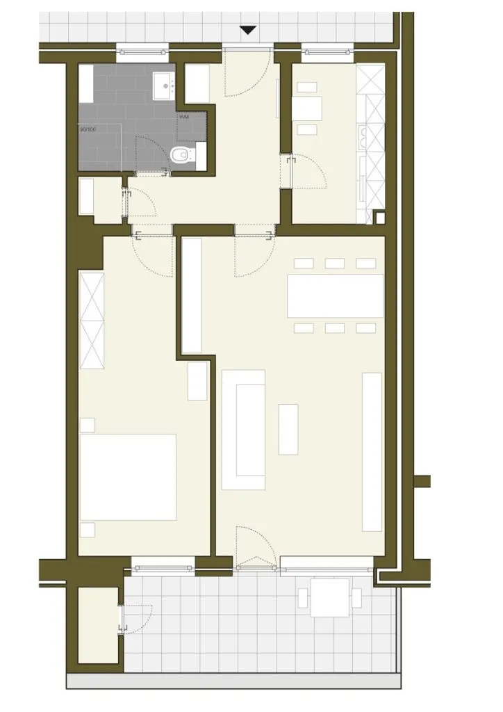 Immobilienangebot - Aachen / Laurensberg - Alle - Erstbezug nach Kernsanierung – 2-Zimmer-Wohnung mit Balkon in Laurensberg